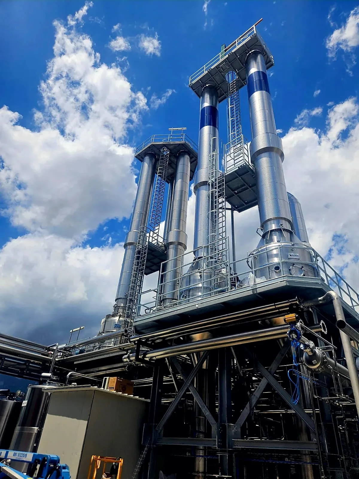 Colonne di distillazione in acciaio inox realizzate da Datech